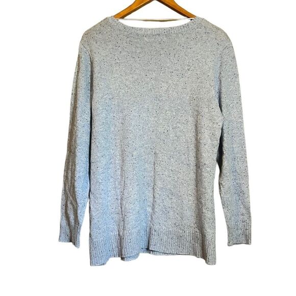 NWT! Karen Scott light blue crew neck knit sweater - Picture 9 of 11